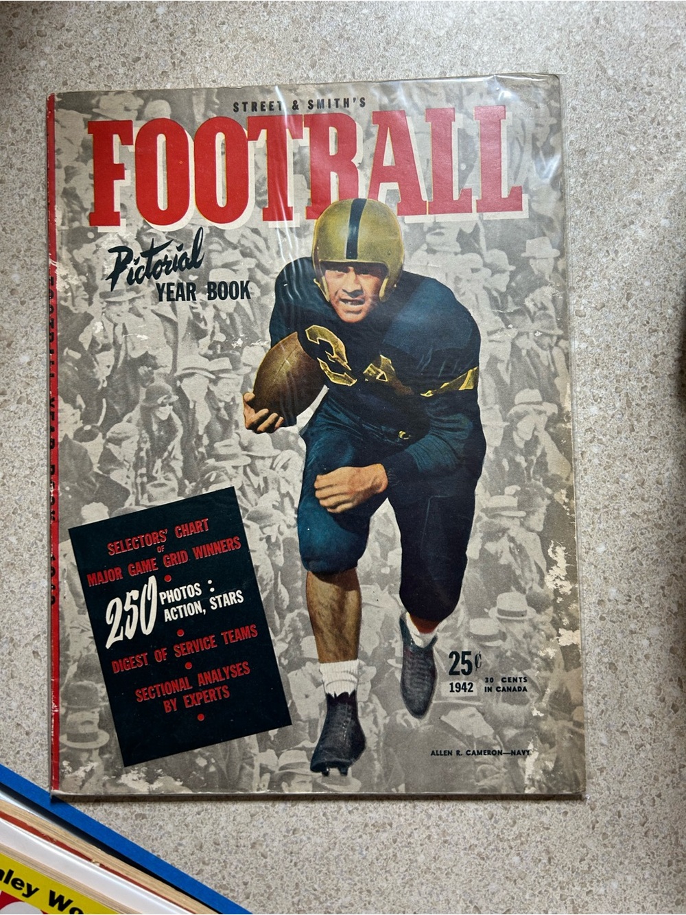 Original Street & Smith's 1942 Football Yearbook Mag. | Allen R. Cameron (Navy)